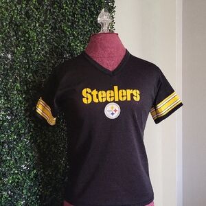 Steelers Black and Yellow V-Neck Jersey